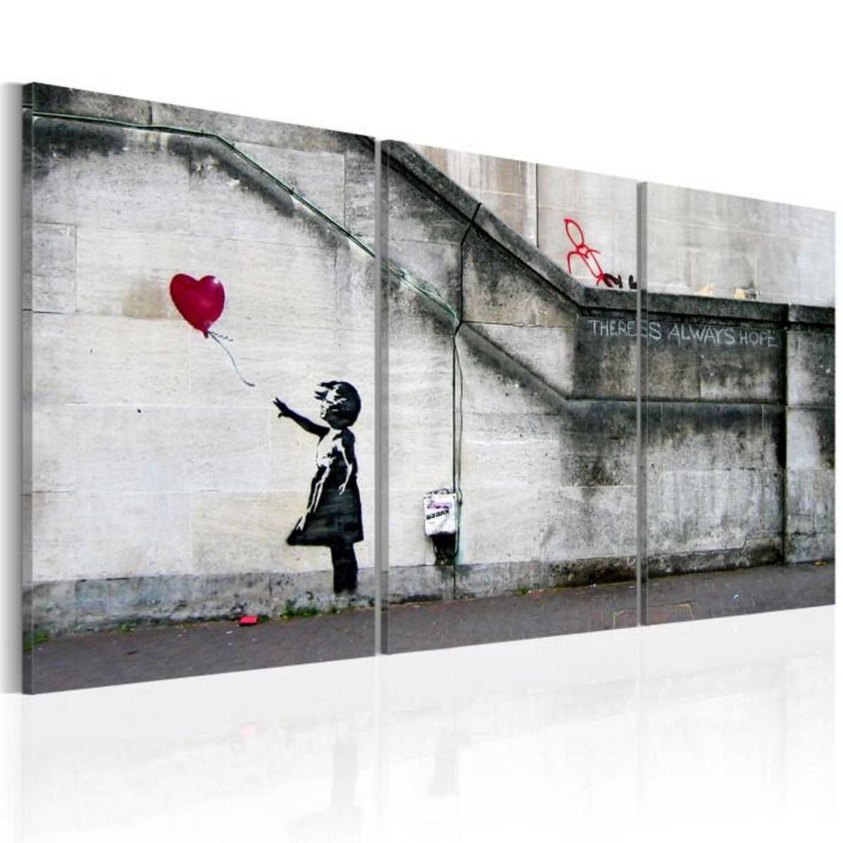 Paris Prix Tableau 3 Panneaux  Il Ya Toujours de l'espoir - Banksy