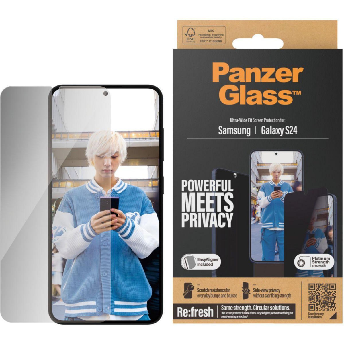 PANZERGLASS Protège écran Samsung S24 Privacy UWF