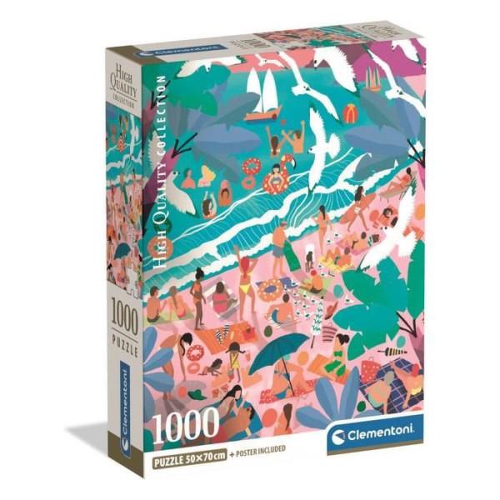 CLEMENTONI Clementoni - compact 1000 pieces - sunday at the beach