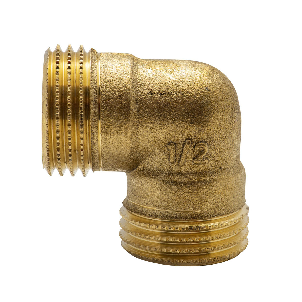 RAIN Raccord coudé laiton mâle - mâle 1-2