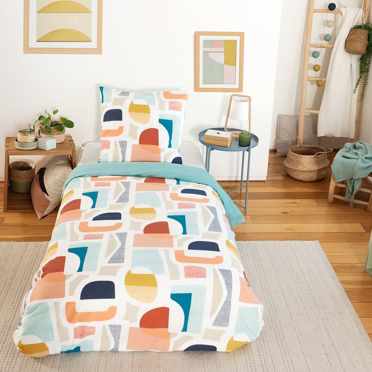 Home collection Parure housse de couette polycoton 51 fils - colors