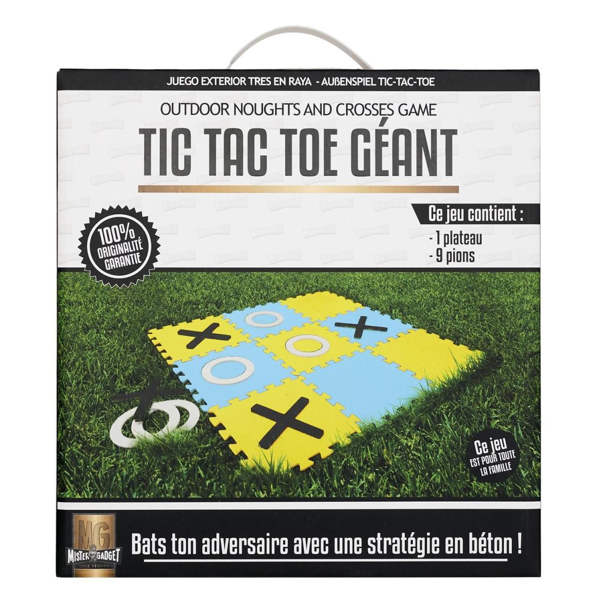 MISTER GADGET Jeu d'Extérieur  Tic Tac Toe  32cm Bleu & Jaune