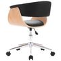 Voir la diapositive 5 : VIDAXL Chaise pivotante de bureau Noir Bois courbe et similicuir