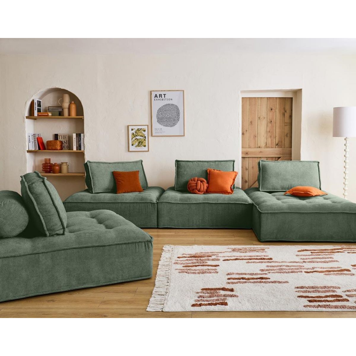 LISA DESIGN Marisol - module d'assise - velours texturé