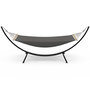 Voir la diapositive 3 : ID MARKET Hamac XL avec support métal noir et toile gris anthracite