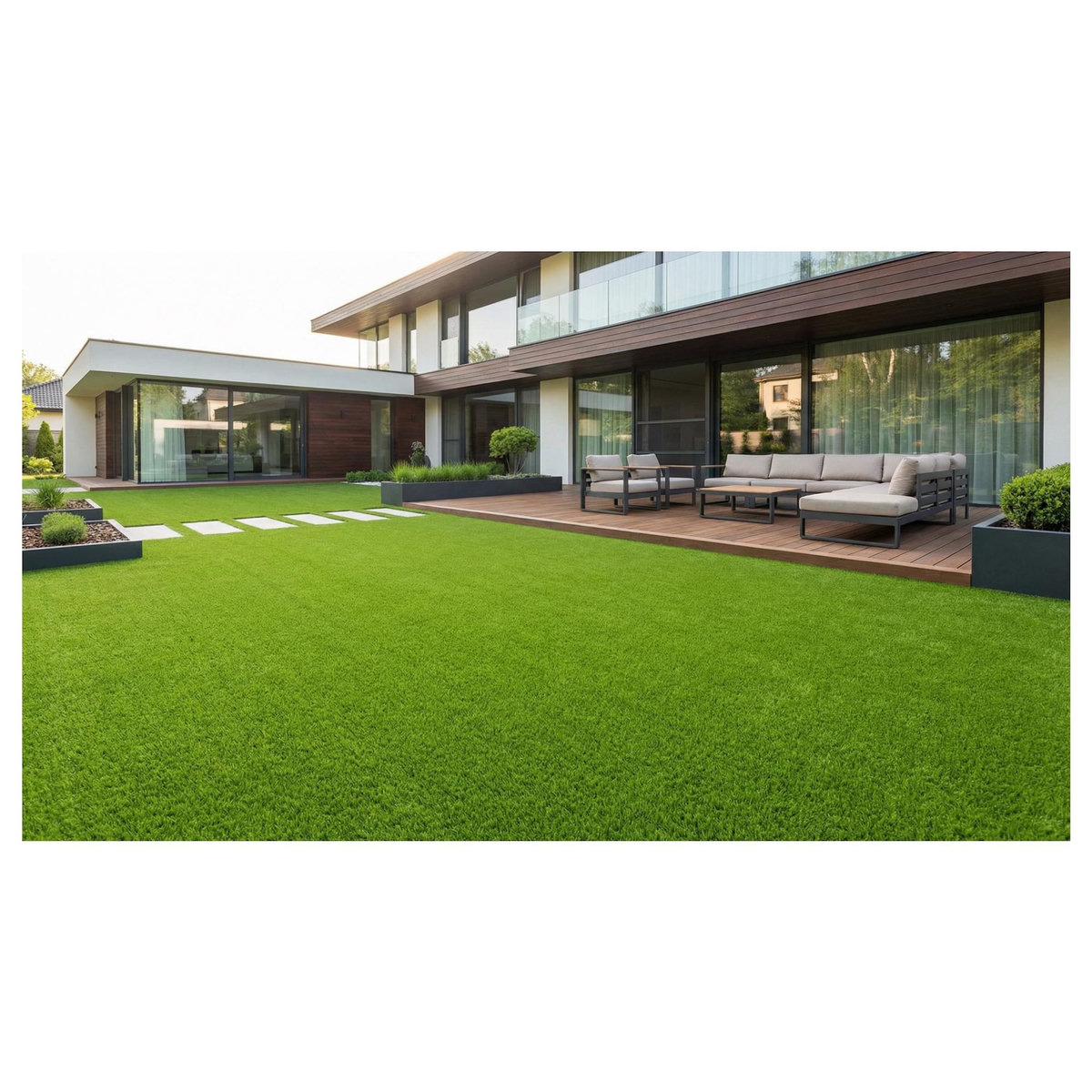 FIFTYGRASS Gazon synthétique Joona - 38 mm - Bobinot de 1m*5m - Jardin / Terasse / Balcon
