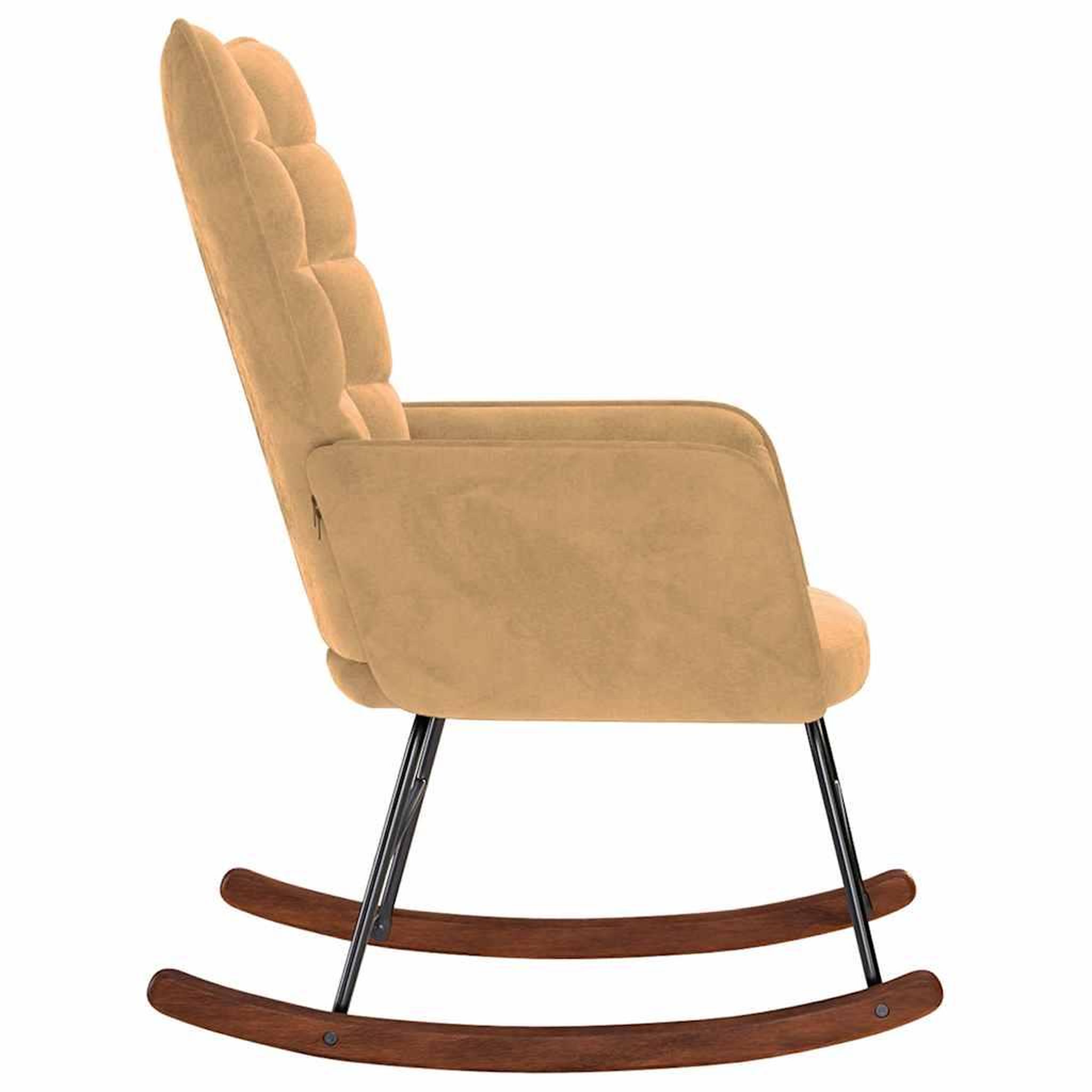 Voir la diapositive 5 : VIDAXL Chaise a bascule Marron Velours