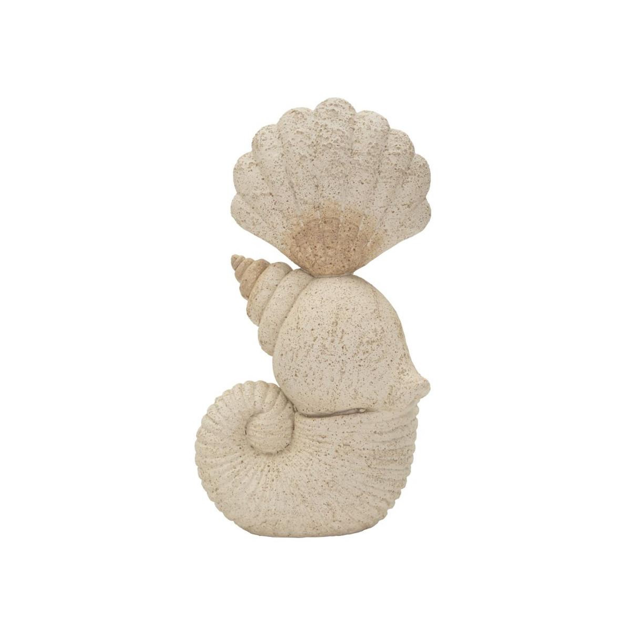 Voir la diapositive 2 : Paris Prix Pyramide de coquillages en résine  sand  30cm beige