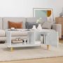 Voir la diapositive 3 : VIDAXL Table basse Blanc brillant 90x50x40 cm Bois d'ingenierie