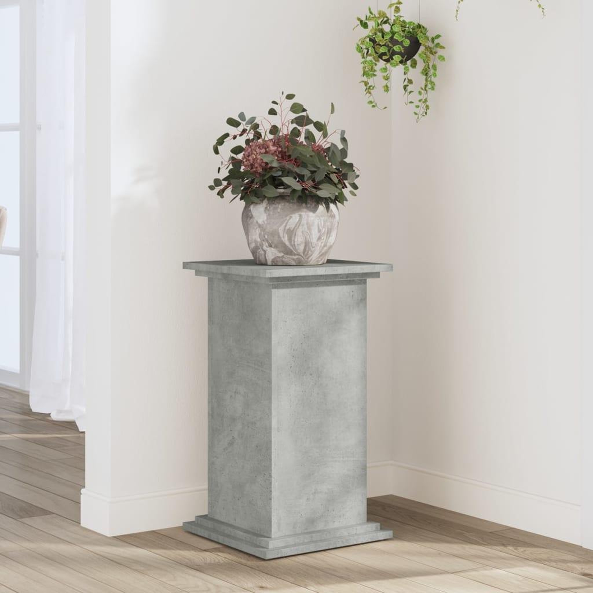 VIDAXL Support pour plantes gris beton 33x33x60 cm bois d'ingenierie