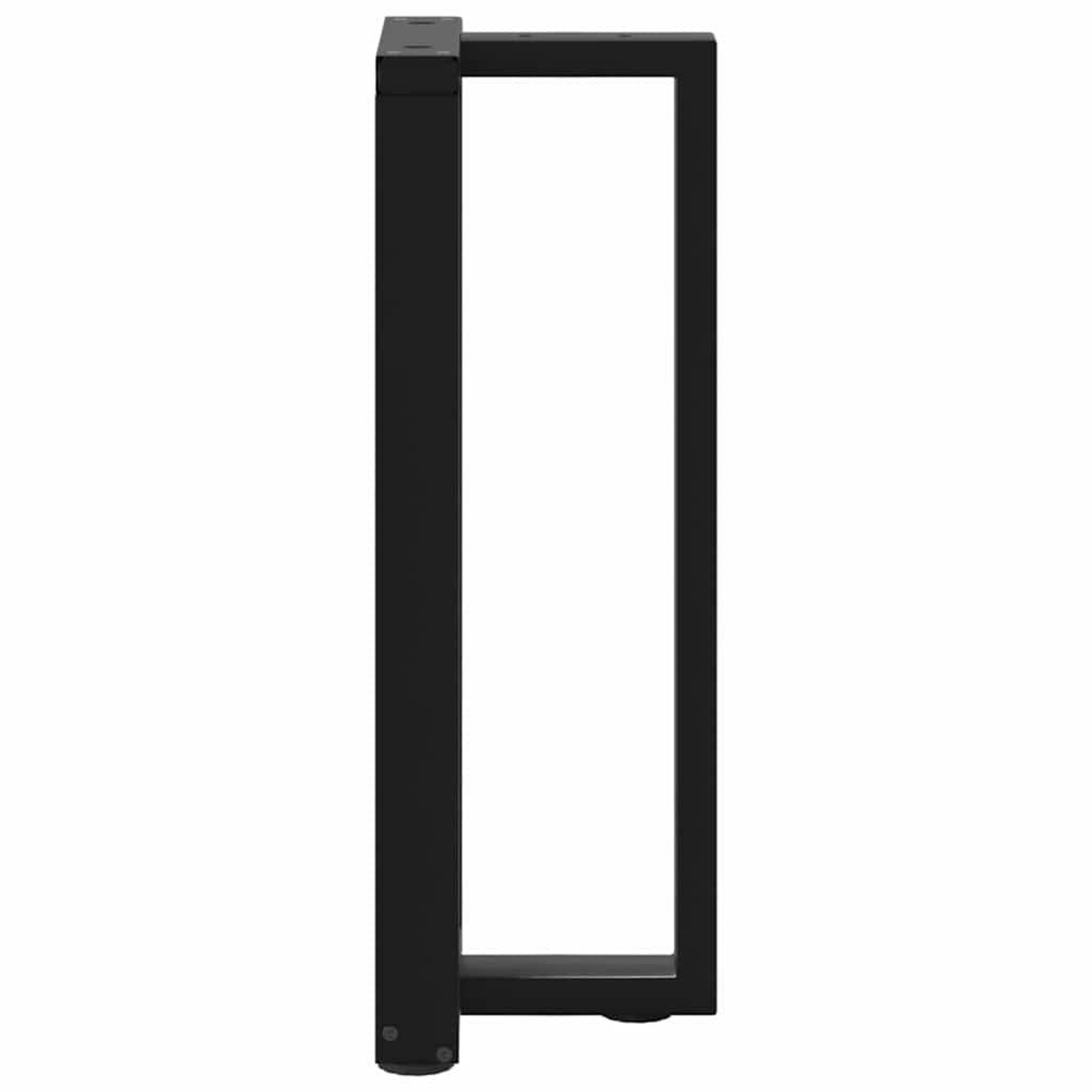 Voir la diapositive 5 : VIDAXL Pieds de table console forme de T 2 pcs noir 25x28x(72-73) cm