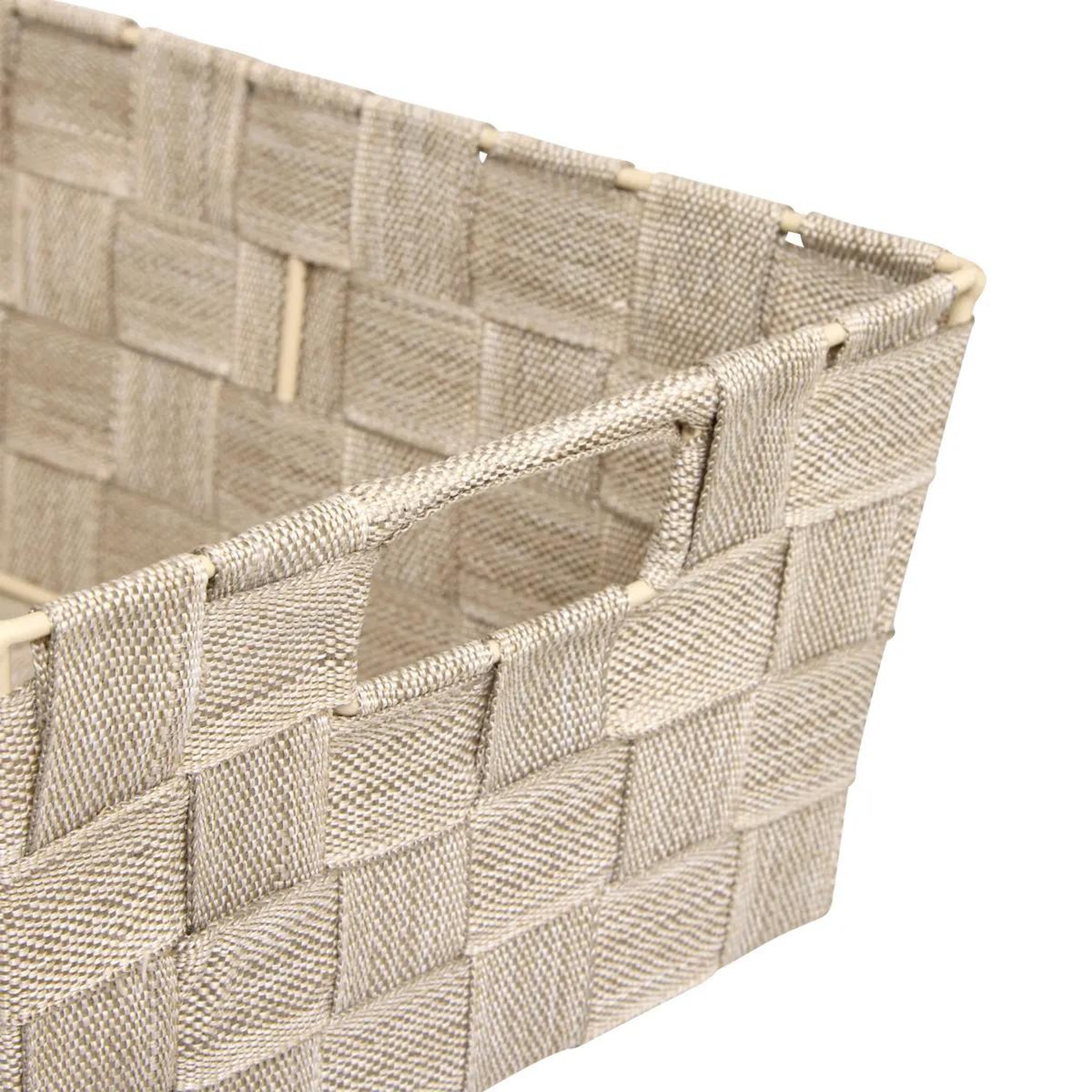 Voir la diapositive 2 : FIVE Panier de rangement biseauté  lise  28cm beige