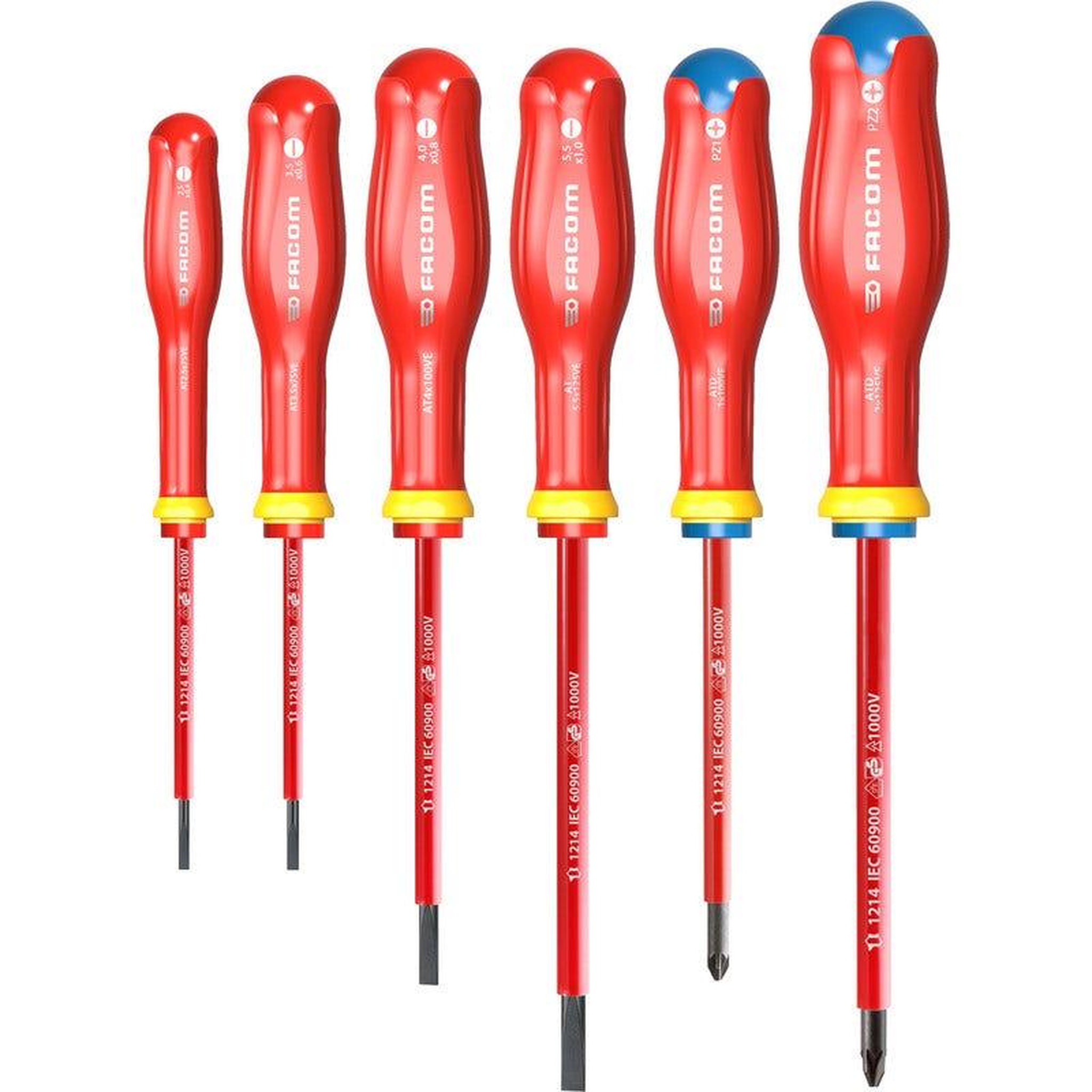 FACOM Coffrets de 6 tournevis protwist isolés 1000v