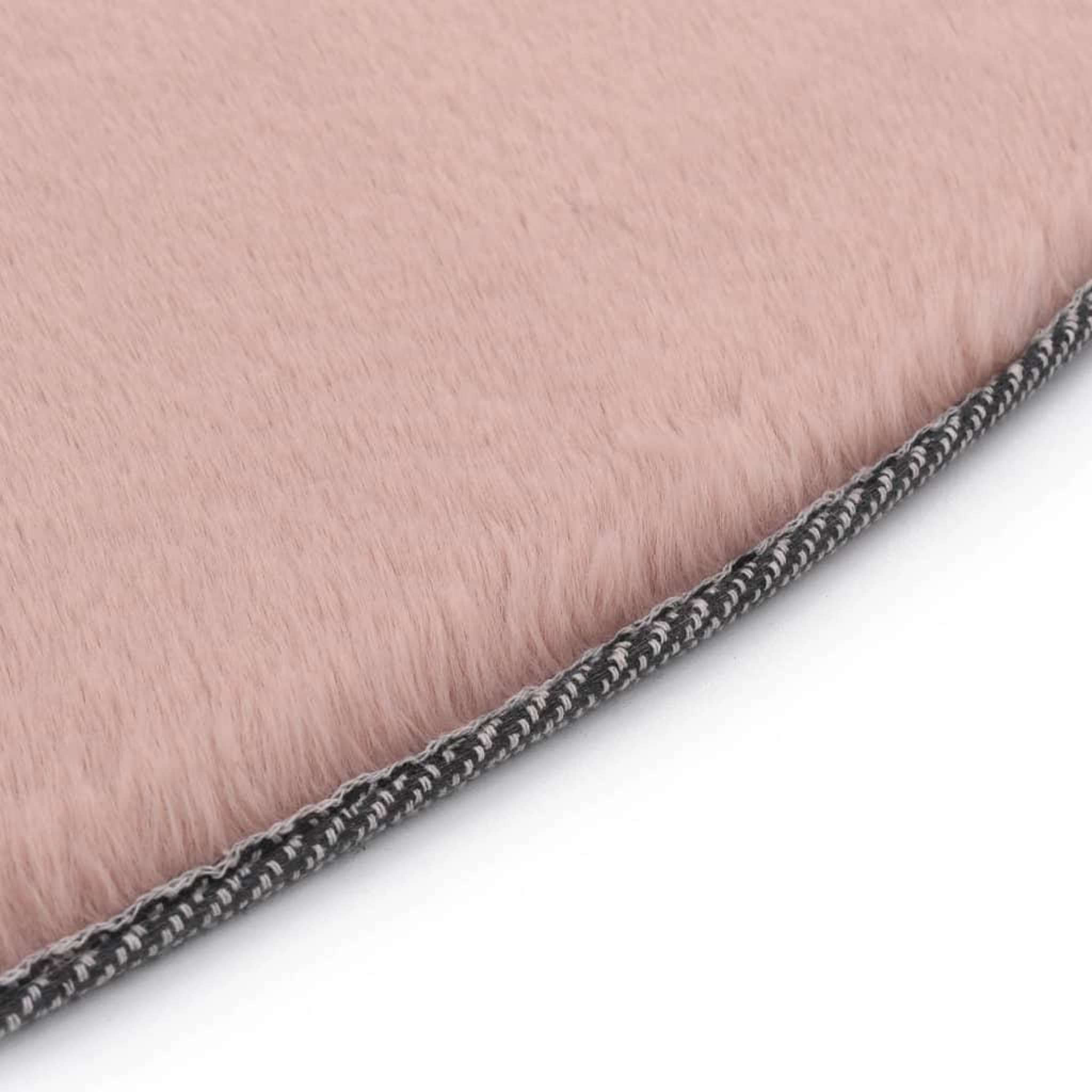 Voir la diapositive 2 : VIDAXL Tapis 160 cm Fausse fourrure de lapin Vieux rose