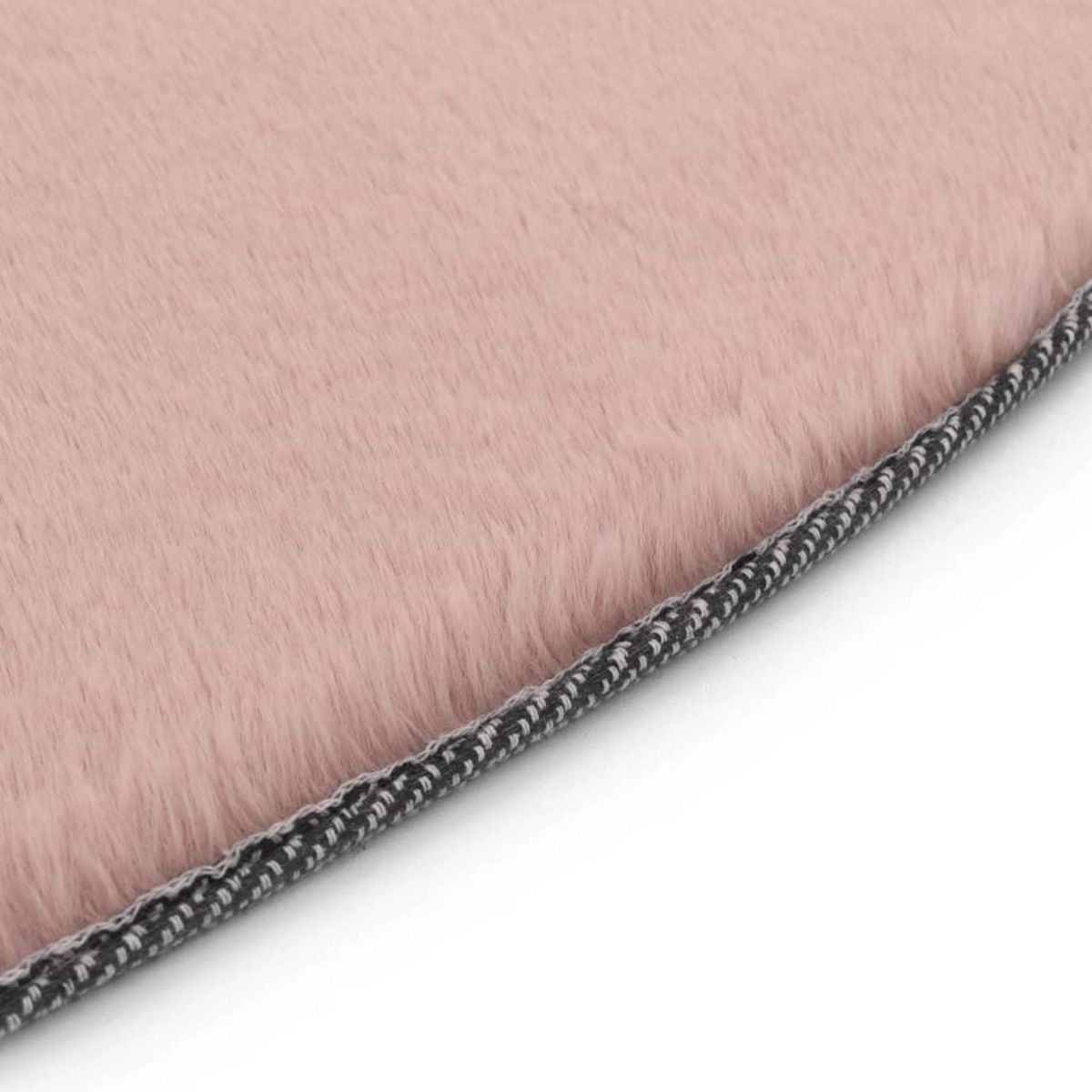 VIDAXL Tapis 160 cm Fausse fourrure de lapin Vieux rose