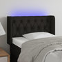 Voir la diapositive 1 : VIDAXL Tete de lit a LED Noir 83x16x78/88 cm Tissu