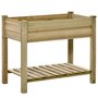 Voir la diapositive 1 : OUTSUNNY Jardinière sur pieds potager avec étagère à lattes dim. 91L x 51l x 76H cm bois sapin autoclave