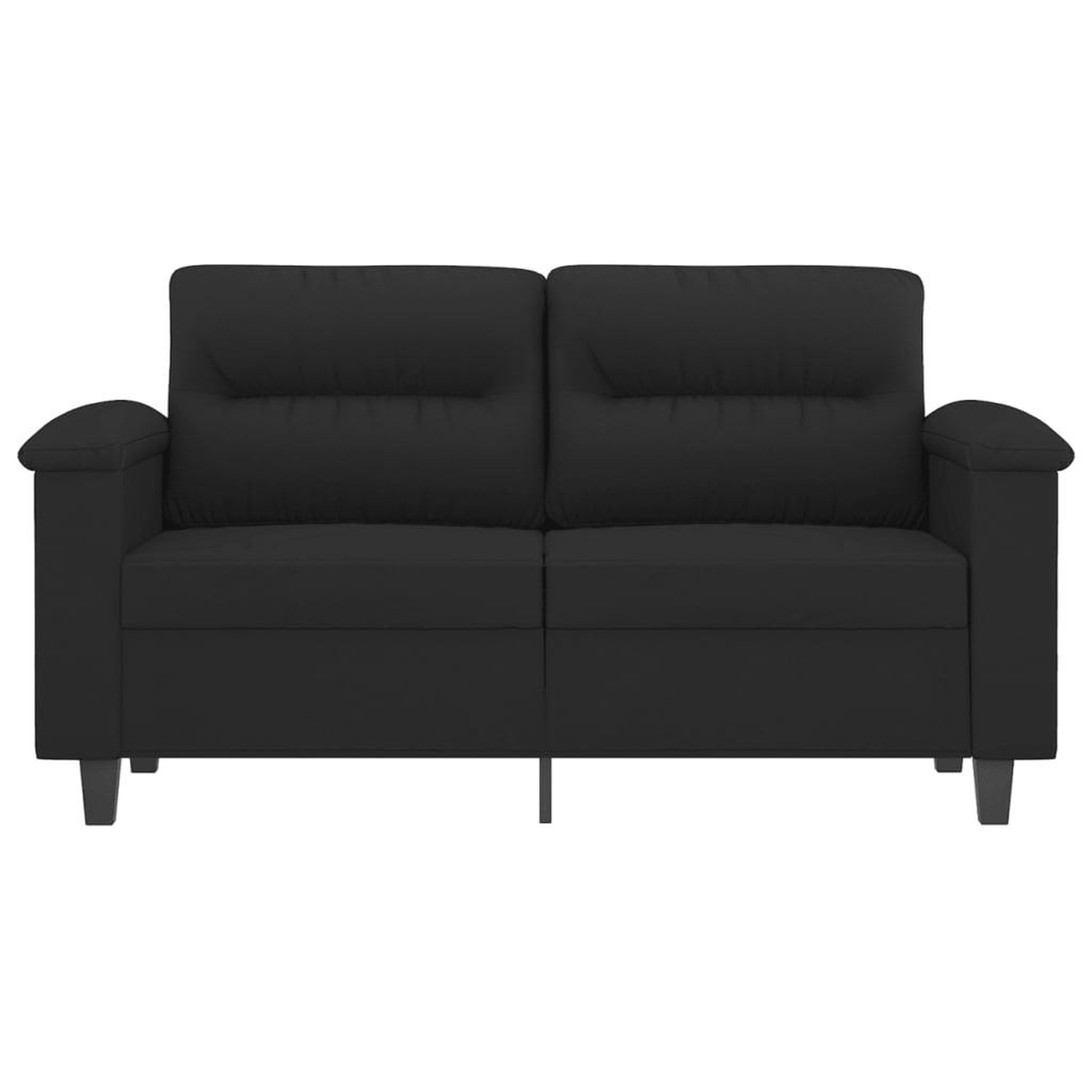 Voir la diapositive 3 : VIDAXL Canape a 2 places Noir 120 cm Tissu microfibre