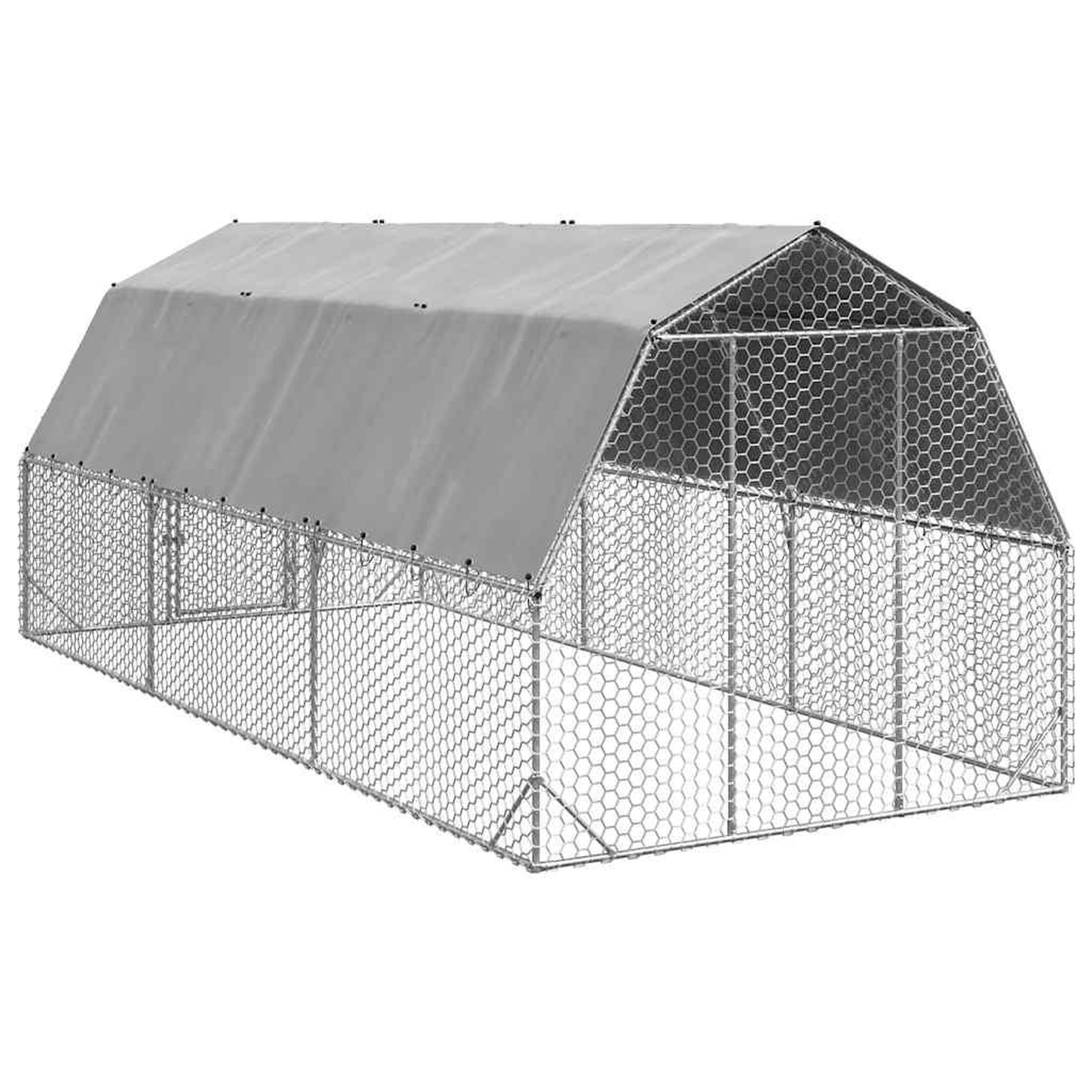 Voir la diapositive 5 : VIDAXL Poulailler avec toit 2,5x6x2,25 m acier galvanise