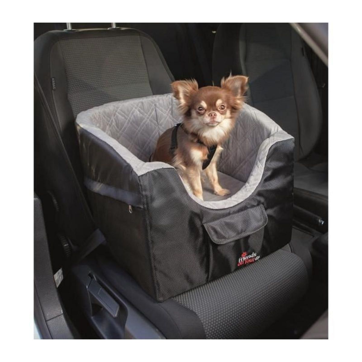 Trixie TRIXIE Siege de voiture - 45x39x42cm - Noir et gris - Pour chien