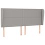 Voir la diapositive 2 : VIDAXL Tete de lit avec oreilles Gris clair 203x23x118/128 cm Tissu
