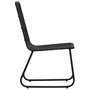 Voir la diapositive 4 : VIDAXL Chaises de jardin lot de 2 Resine tressee Noir