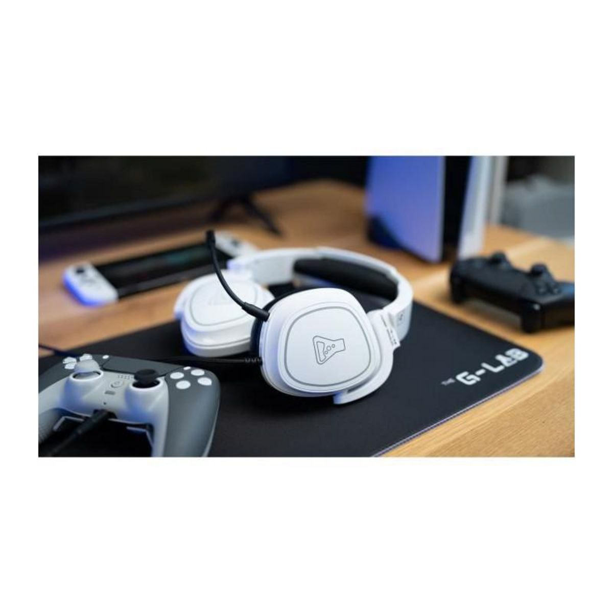 THE G-LAB Casque gamer KORP RADIUM BLANC