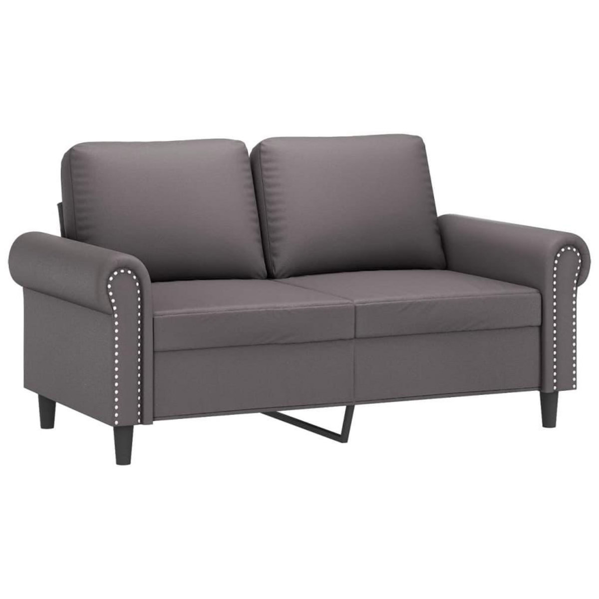 VIDAXL Ensemble de canapes 3 pcs avec coussins gris similicuir