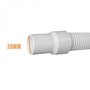 LINXOR Embout en PVC pour tuyau flottant de piscine - Diam 38 mm - Blanc