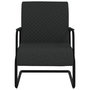 Voir la diapositive 3 : VIDAXL Chaise cantilever Noir Similicuir