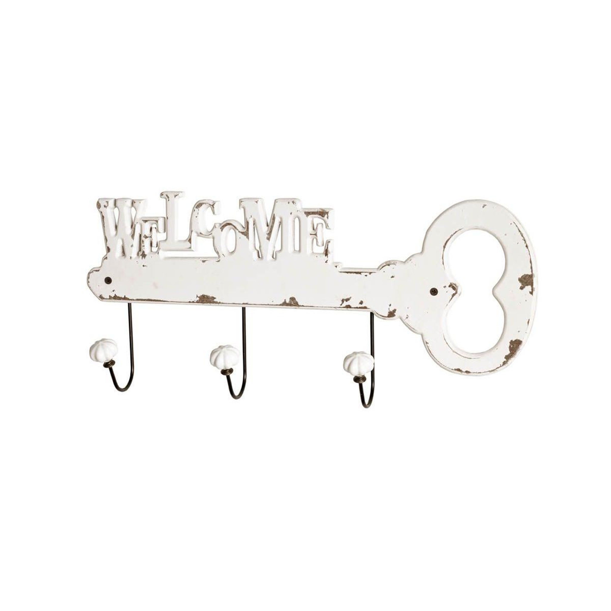 Paris Prix Patère murale 3 crochets  key  50cm blanc