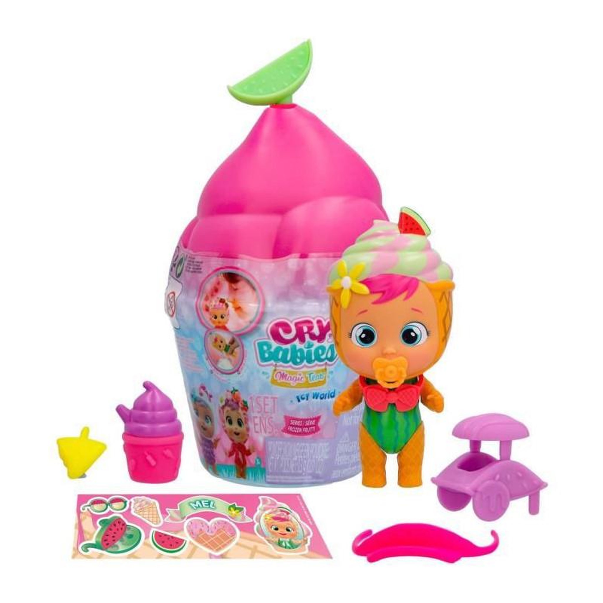 Voir la diapositive 1 : IMC Toys Poupée Frozen Frutti Icy World Cry Babies Magic Tears - A partir de 3 ans