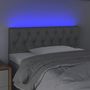 Voir la diapositive 3 : VIDAXL Tete de lit a LED Gris clair 90x7x78/88 cm Tissu