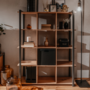 Voir la diapositive 4 : CONCEPT USINE Meuble à étagères style industriel KOTOR
