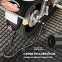 Voir la diapositive 5 : HOMCOM Support béquille de moto arrière support de roue lève moto arrière sur roulettes avec bobine de bras oscillant U + L, noir