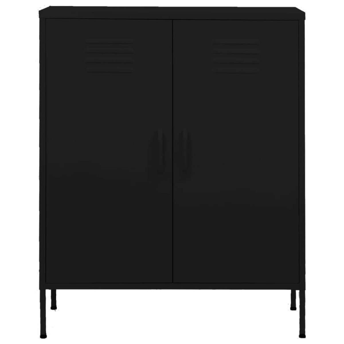 VIDAXL Armoire de rangement Noir 80x35x101,5 cm Acier