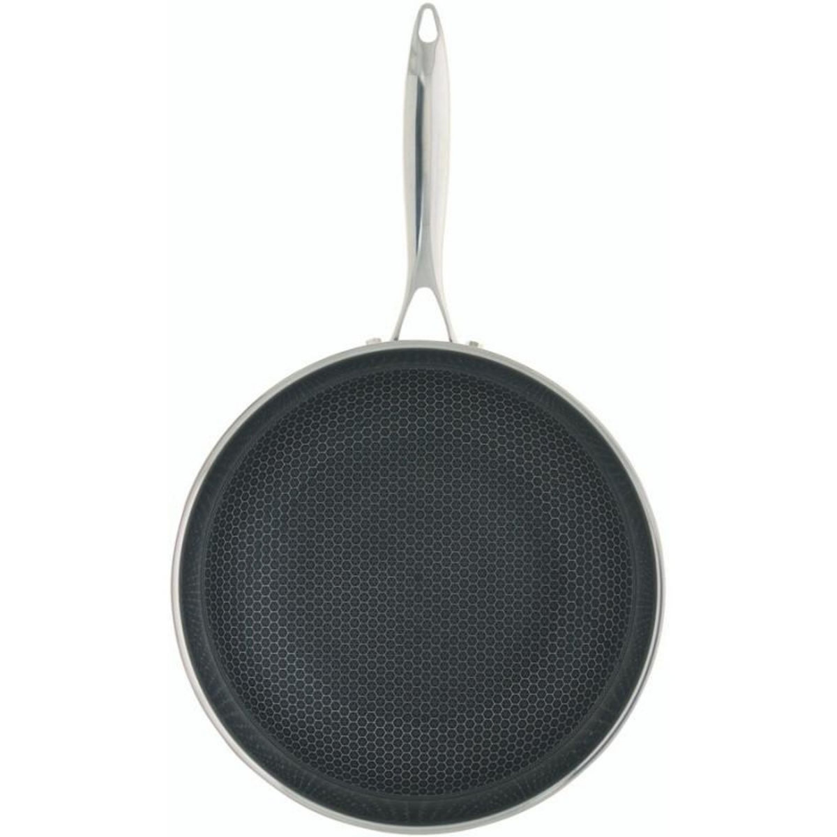 Ogo Poele sauteuse Ogo WOK BLACK CUBE 28 CM EN ACIER INOXYDABLE FOND NID D ABEILLE TOUS FEUX DONT INDUCTION