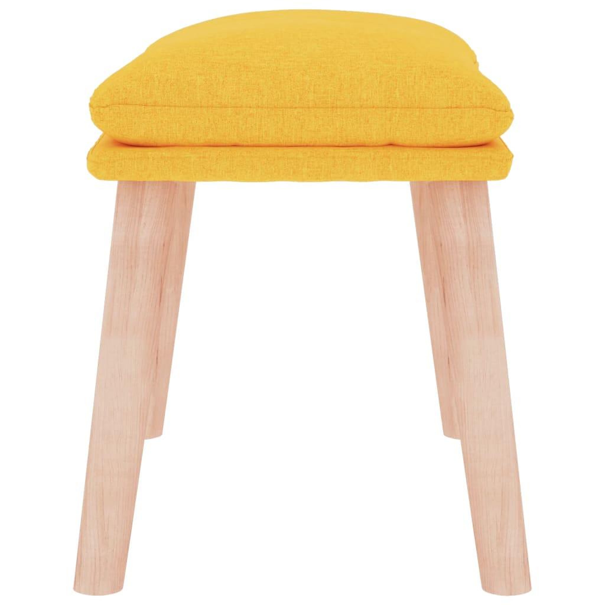 Voir la diapositive 4 : VIDAXL Repose-pied Jaune moutarde 45x29,5x35 cm Tissu