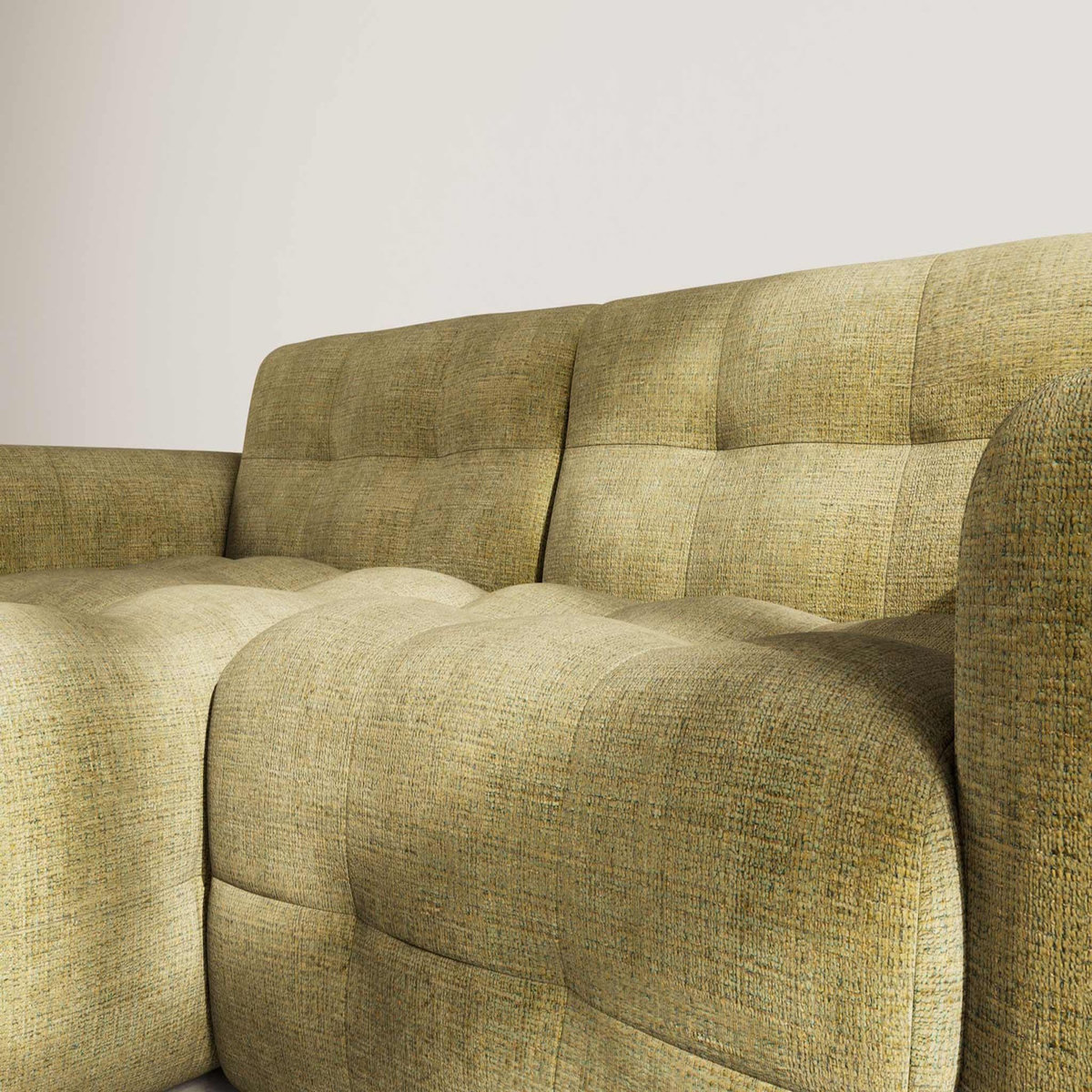 BEST MOBILIER Diane - canapé d'angle gauche 4 places en velours texturé