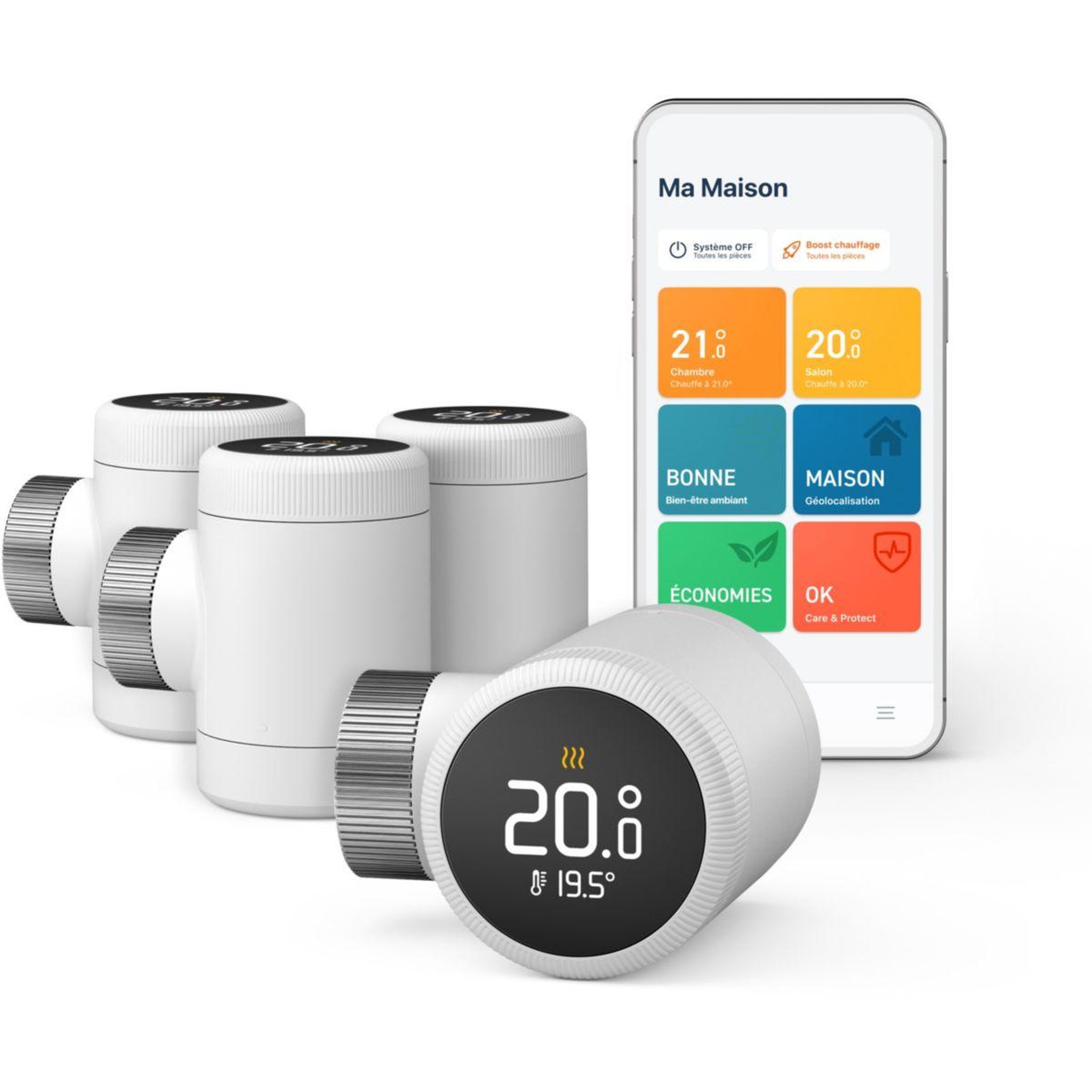 Tado Tête thermostatique connectée Quattro Pack X