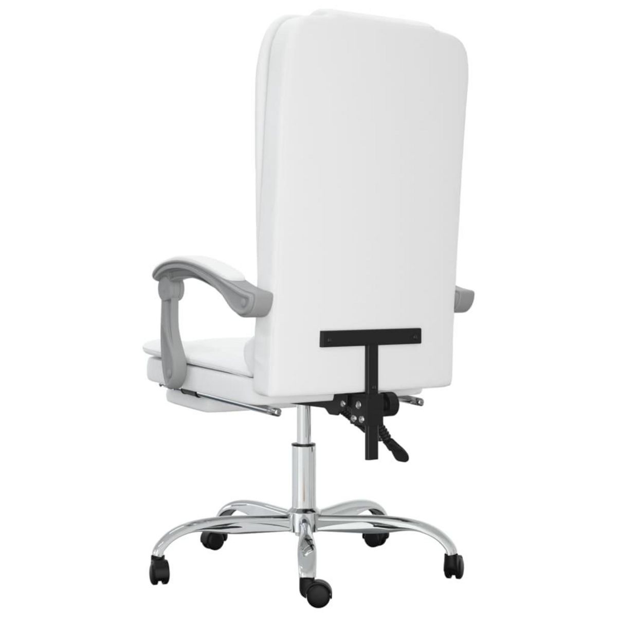 VIDAXL Fauteuil de massage inclinable de bureau Blanc Similicuir