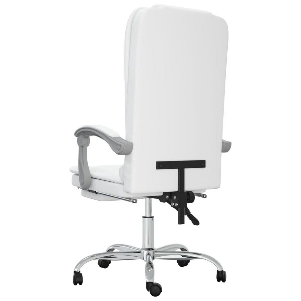VIDAXL Fauteuil de massage inclinable de bureau Blanc Similicuir