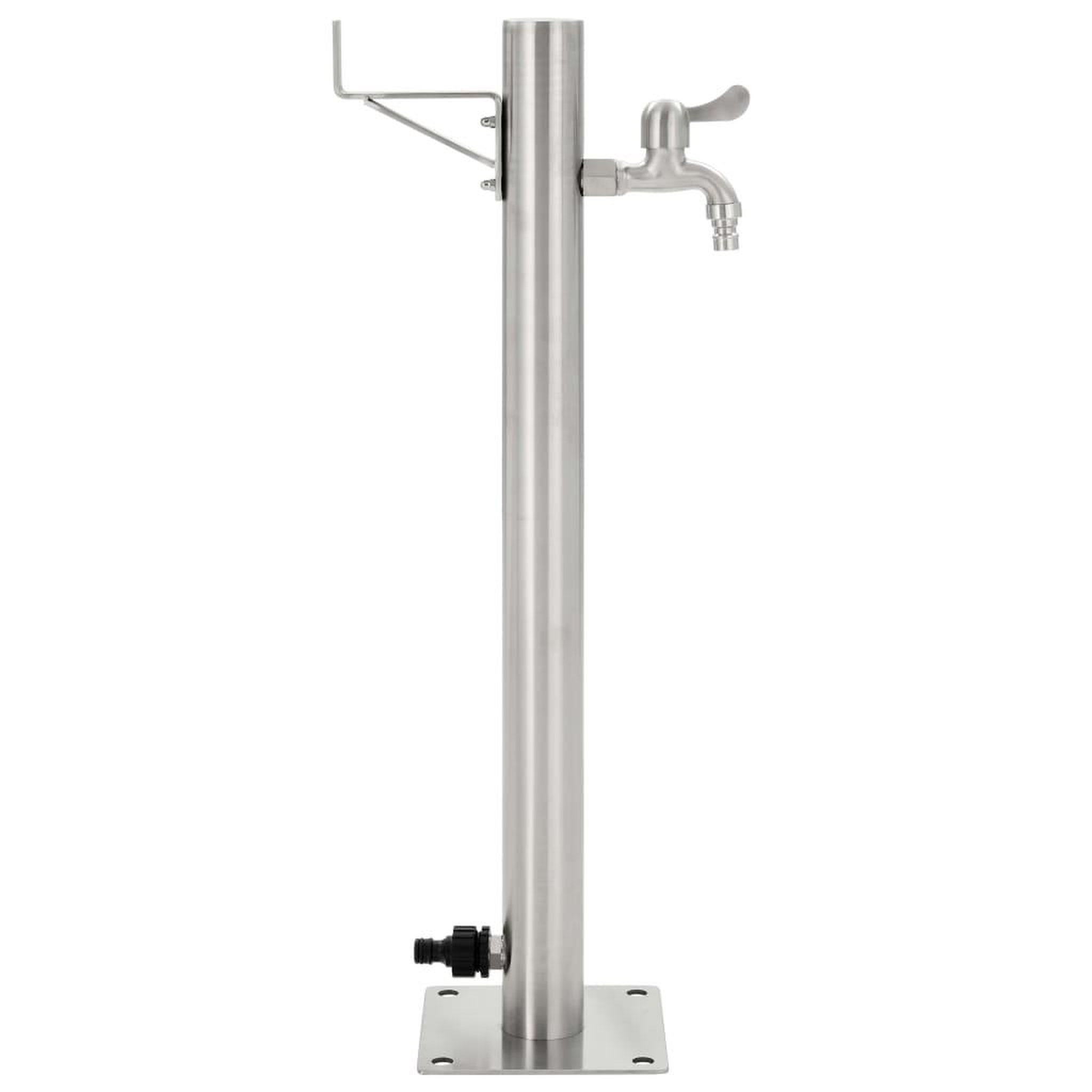 Voir la diapositive 2 : VIDAXL Colonne a eau de jardin ronde Acier inoxydable 65 cm
