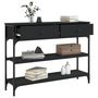 Voir la diapositive 4 : VIDAXL Table console noir 100x25x75 cm bois d'ingenierie