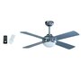 Voir la diapositive 3 : NIKLAS Ventilateur Plafonnier Eclairage 4 pales 60 W 3 vitesses Ø 121 cm Télécommande NIKLAS