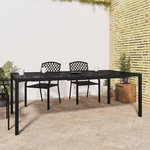 VIDAXL Table de jardin anthracite 200x100x72 cm acier