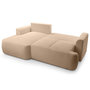 Voir la diapositive 2 : BEST MOBILIER Candela - canapé d'angle gauche 4 places - convertible avec coffre - en tissu bouclette