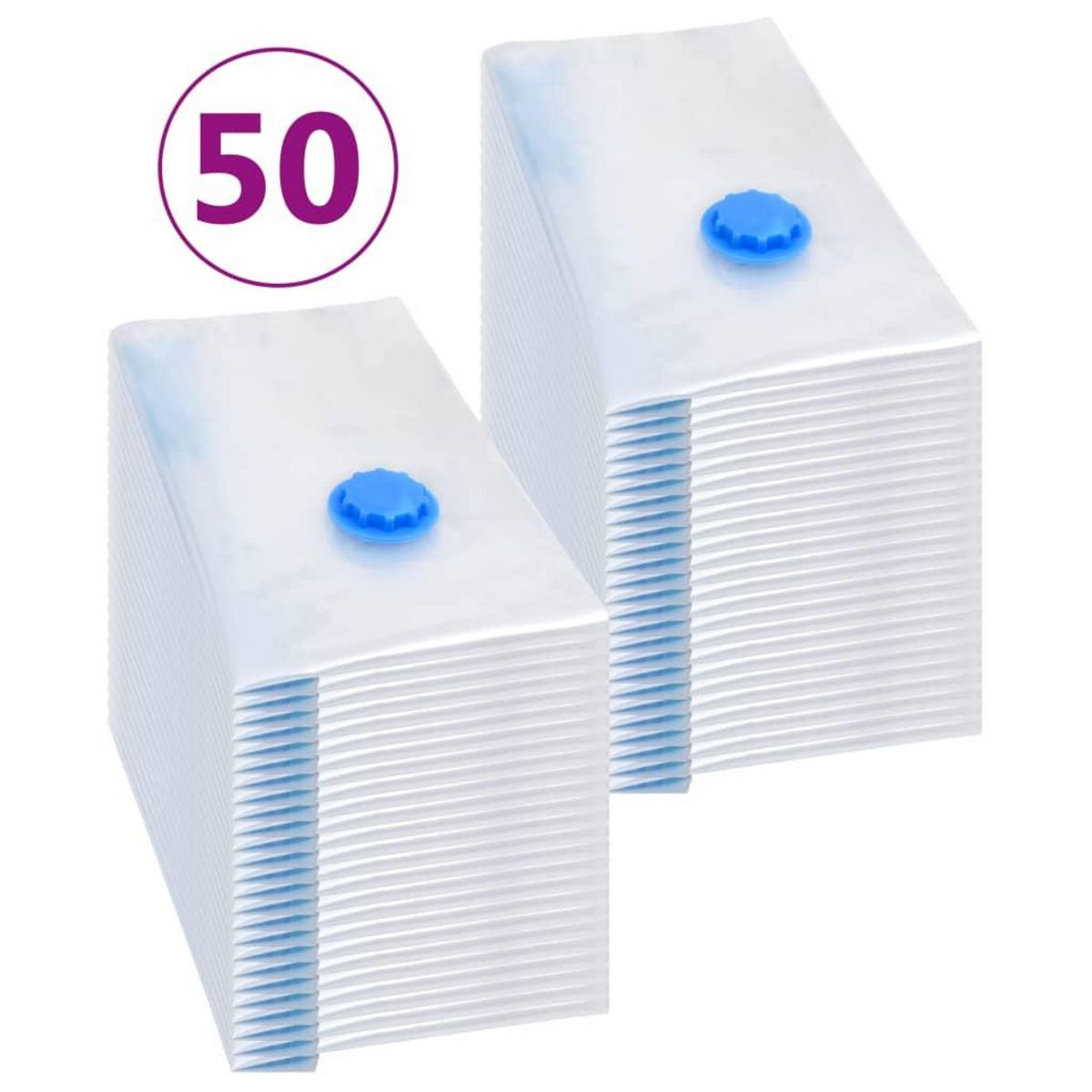 VIDAXL Sacs de voyage sous vide Sacs de vetements 60x40 cm 50 pcs