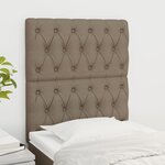 VIDAXL Tetes de lit 2 pcs Taupe 80x7x78/88 cm Tissu