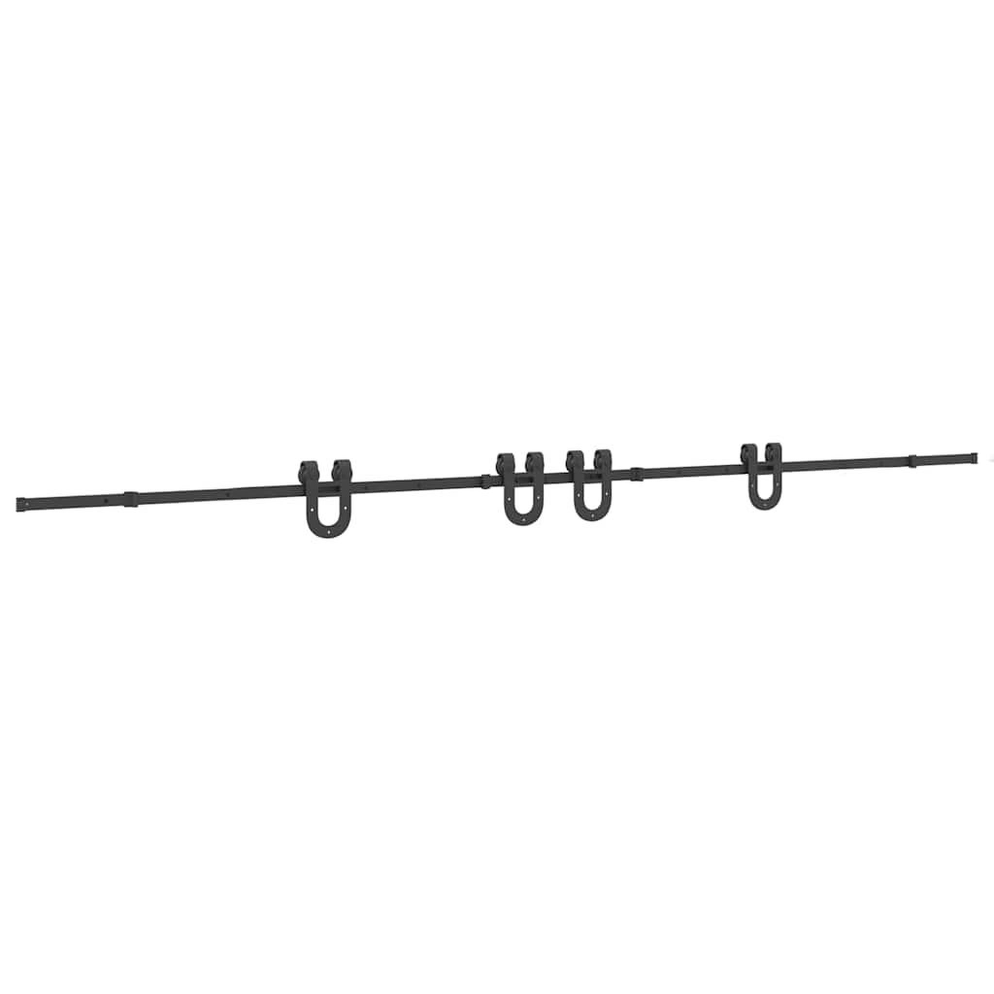 Voir la diapositive 2 : VIDAXL Kit de quincaillerie de porte coulissante 400 cm acier noir